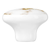 Luxelegant Marble Goud modern monogram Keramische Knop (Zijkant)