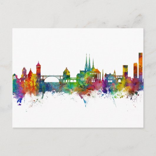Luxembourg City Skyline Briefkaart (Voorkant)