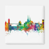 Luxembourg City Skyline Magneet (Voorkant)
