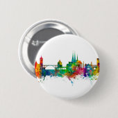 Luxembourg City Skyline Ronde Button 5,7 Cm (Voorkant /achterkant)