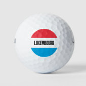 Luxembourg country flag custom golf ball gift set golfballen (Voorkant)