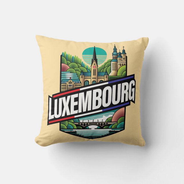 Luxembourg Europe Kussen (Voorkant)