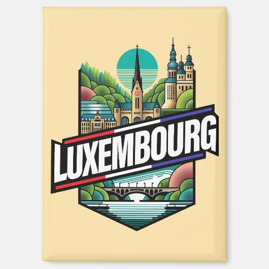 Luxembourg Europe Magneet (Voorkant)