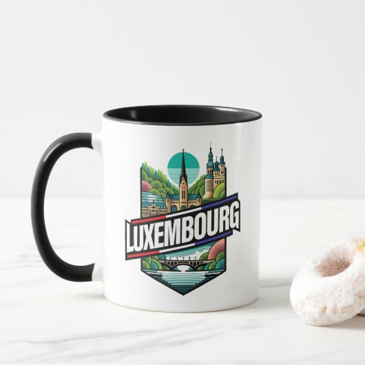 Luxembourg Europe Mok (Met donut)
