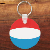 Luxembourg Fisheye Flag Sleutelhanger (Voorkant)