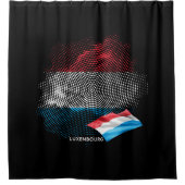 Luxembourg flag douchegordijn (Voorkant)