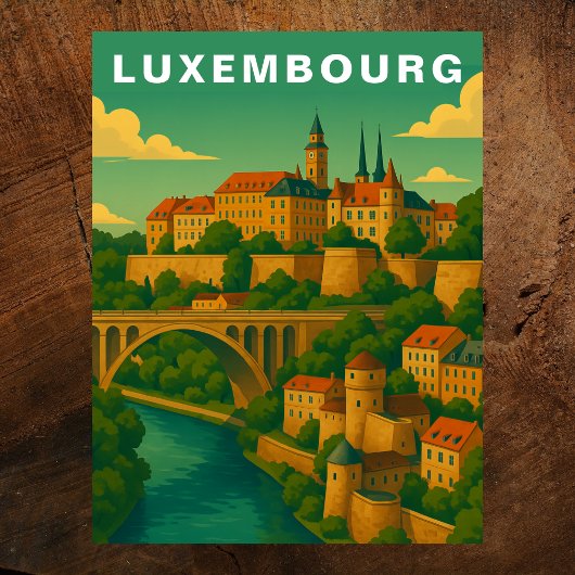 Luxembourg Historic Viaduct European Travel Briefkaart
