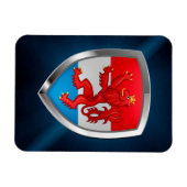 Luxembourg Metallic Emblem Magneet (Horizontaal)