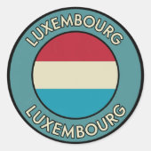 Luxembourg  ronde sticker (Voorkant)