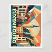 Luxembourg Travel artistiek kleurrijk Briefkaart (Voorkant)