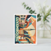 Luxembourg Travel artistiek kleurrijk Briefkaart (Staand voorkant)