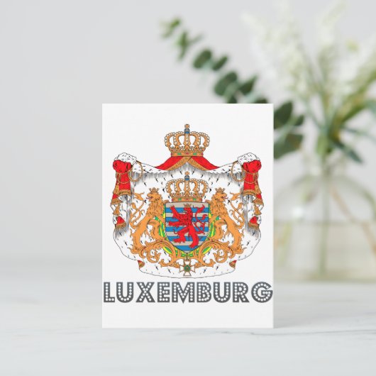 Luxembourger Emblem Briefkaart (Staand voorkant)