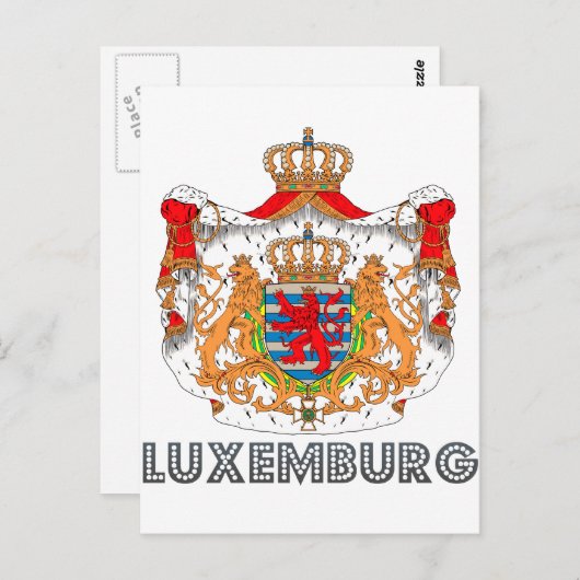 Luxembourger Emblem Briefkaart (Voorkant / Achterkant)