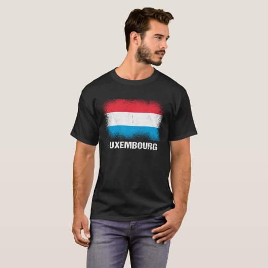 Luxembourger Flag Luxembourg T-shirt (Voorkant volledig)