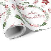 Luxembourgish Merry Kerstmis, Schéi Chrëschtdeeg Cadeaupapier (Rol Hoek)