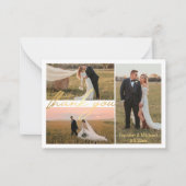 luxemburg bedankt jullie 3 foto ' s bruiloft colla notitiekaartje (Voorkant)