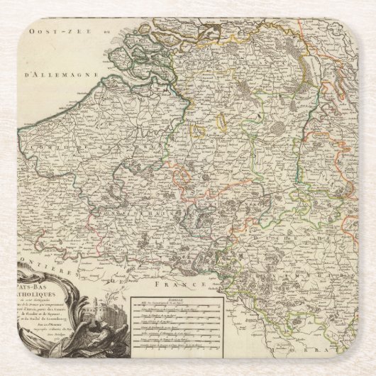 Luxemburg, België Kartonnen Onderzetters (Voorkant)