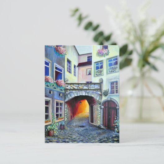 Luxemburg - Boheemse illustratie Schilderij Briefkaart (Staand voorkant)