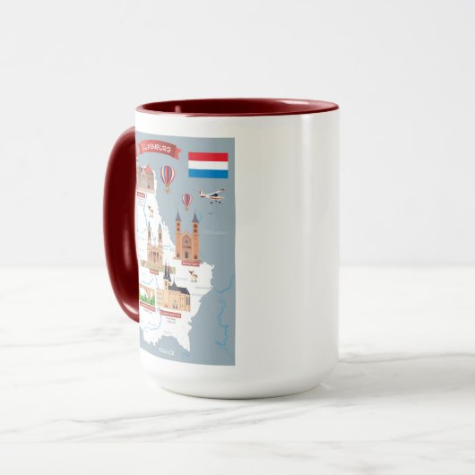 Luxemburg Cartoon Map Mok (Voorkant links)