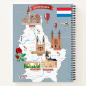 Luxemburg Cartoon Map Notitieboek (Achterkant)