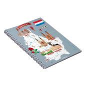 Luxemburg Cartoon Map Notitieboek (Rechterzijde)