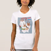 Luxemburg Cartoon Map T-shirt (Voorkant)