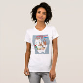 Luxemburg Cartoon Map T-shirt (Voorkant volledig)