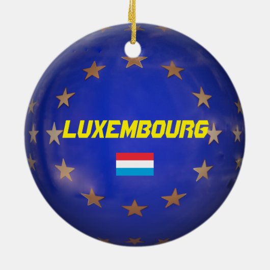 Luxemburg E.U. Kerst Ornament (Achterkant)