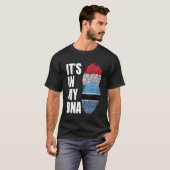 Luxemburg en Botswanan Mix DNA Erfgoedvlag T-shirt (Voorkant volledig)