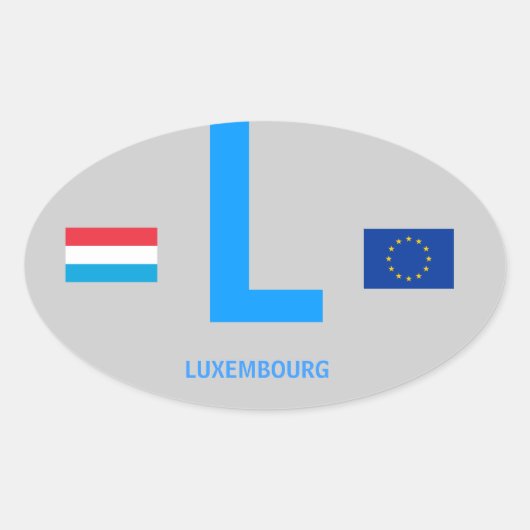 Luxemburg* Euro-ovale Sticker (Voorkant)