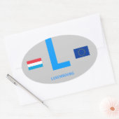 Luxemburg* Euro-ovale Sticker (Envelop)