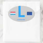 Luxemburg* Euro-ovale Sticker (Tas)