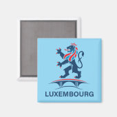 Luxemburg Europa Magneet (Voorkant / Achterkant)