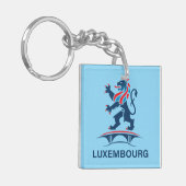 Luxemburg Europa Sleutelhanger (Voorkant Links)
