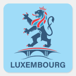 Luxemburg Europa Vierkante Sticker
