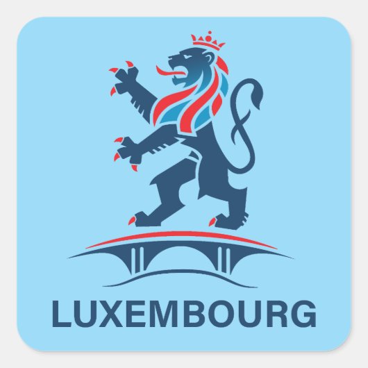 Luxemburg Europa Vierkante Sticker (Voorkant)