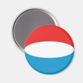 Luxemburg Fisheye Vlag Magneet (Voorkant / Achterkant)