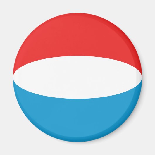 Luxemburg Fisheye Vlag Magneet (Voorkant)