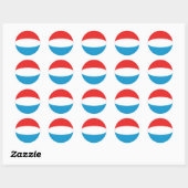 Luxemburg Fisheye Vlag Sticker (Vel)