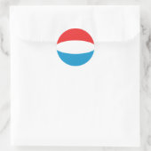 Luxemburg Fisheye Vlag Sticker (Tas)