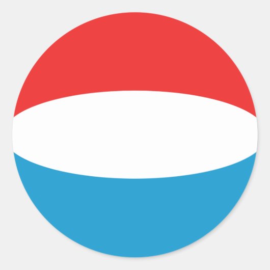 Luxemburg Fisheye Vlag Sticker (Voorkant)