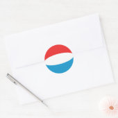 Luxemburg Fisheye Vlag Sticker (Envelop)