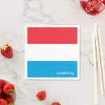 Luxemburg & Flag party mode/sport fans Servet<br><div class="desc">Papieren servetten: Luxemburg & Luxemburg Vlag - hou van mijn land,  reizen,  vakantie,  nationale patriotten / sportfans</div>