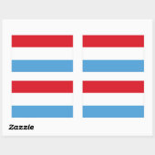Luxemburg Flag Rechthoekige Sticker (Vel)
