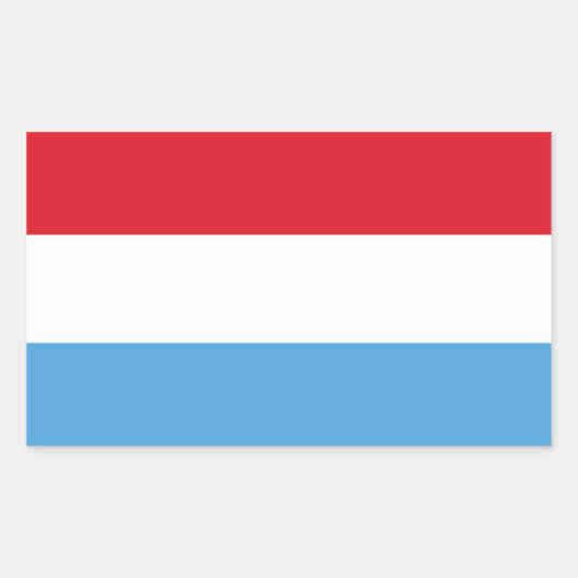 Luxemburg Flag Rechthoekige Sticker (Voorkant)