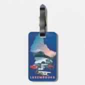 Luxemburg geïllustreerde reisposter. bagagelabel (Achterkant verticaal)