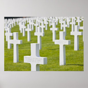 Luxemburg, Hamm. Amerikaans militair kerkhof Poster