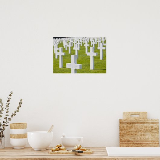 Luxemburg, Hamm. Amerikaanse militaire begraafplaa Poster (Keuken)