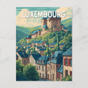 Luxemburg Illustratie Reis Kunst Vintage Briefkaart