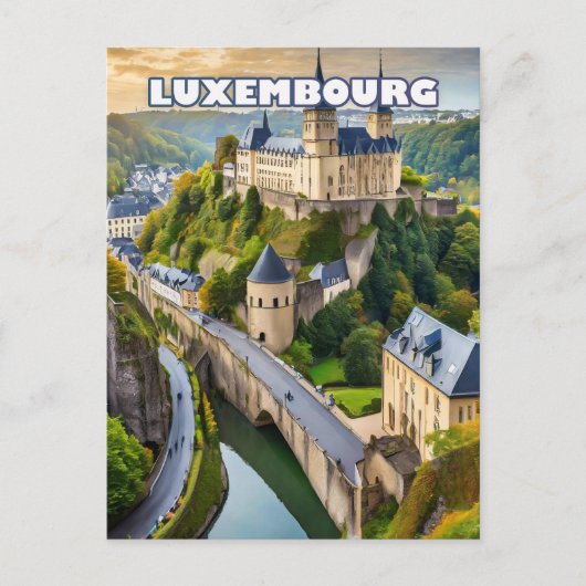 Luxemburg, joyau tussen valleien en heuvels briefkaart (Voorkant)